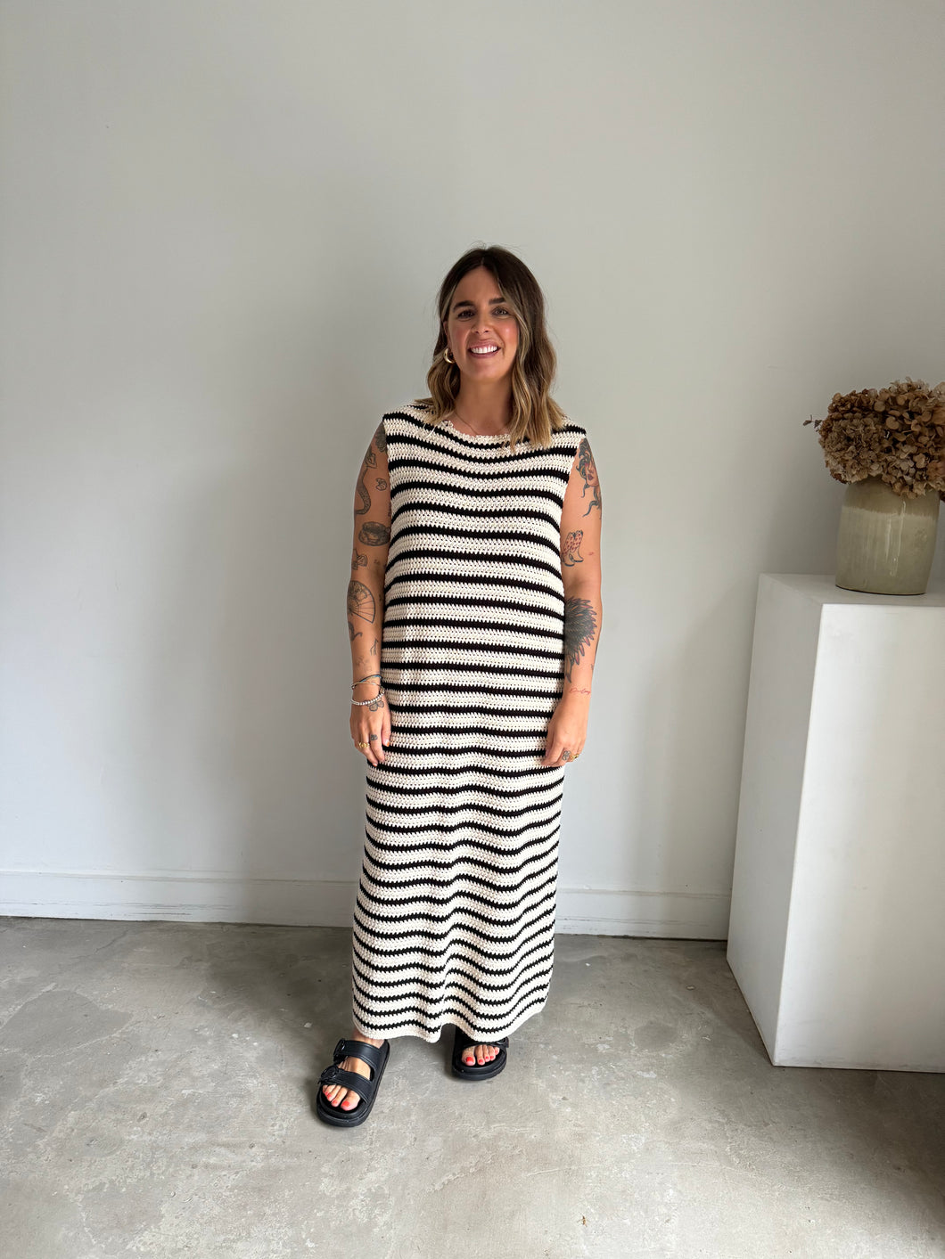 Zara Striped Knitted Dress