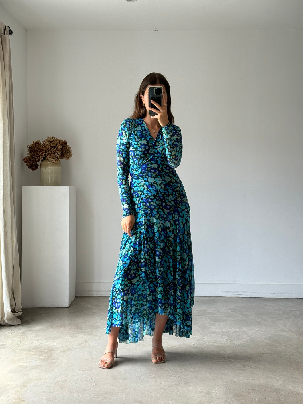 Ganni Floral Wrap Dress