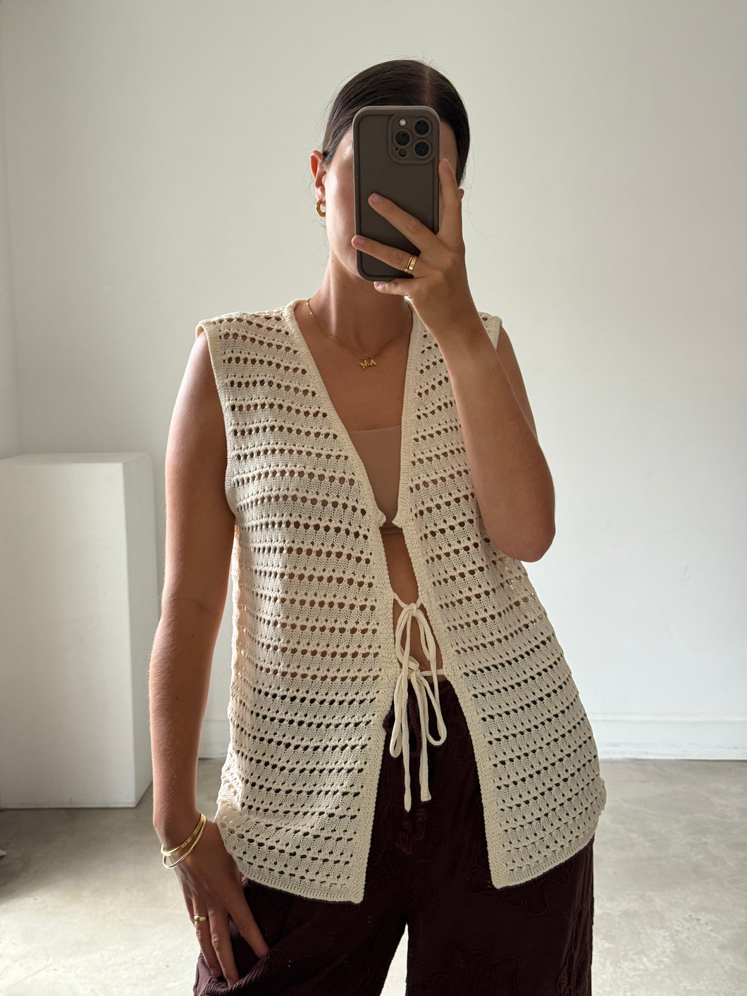 DISSH Tie Knitted Top