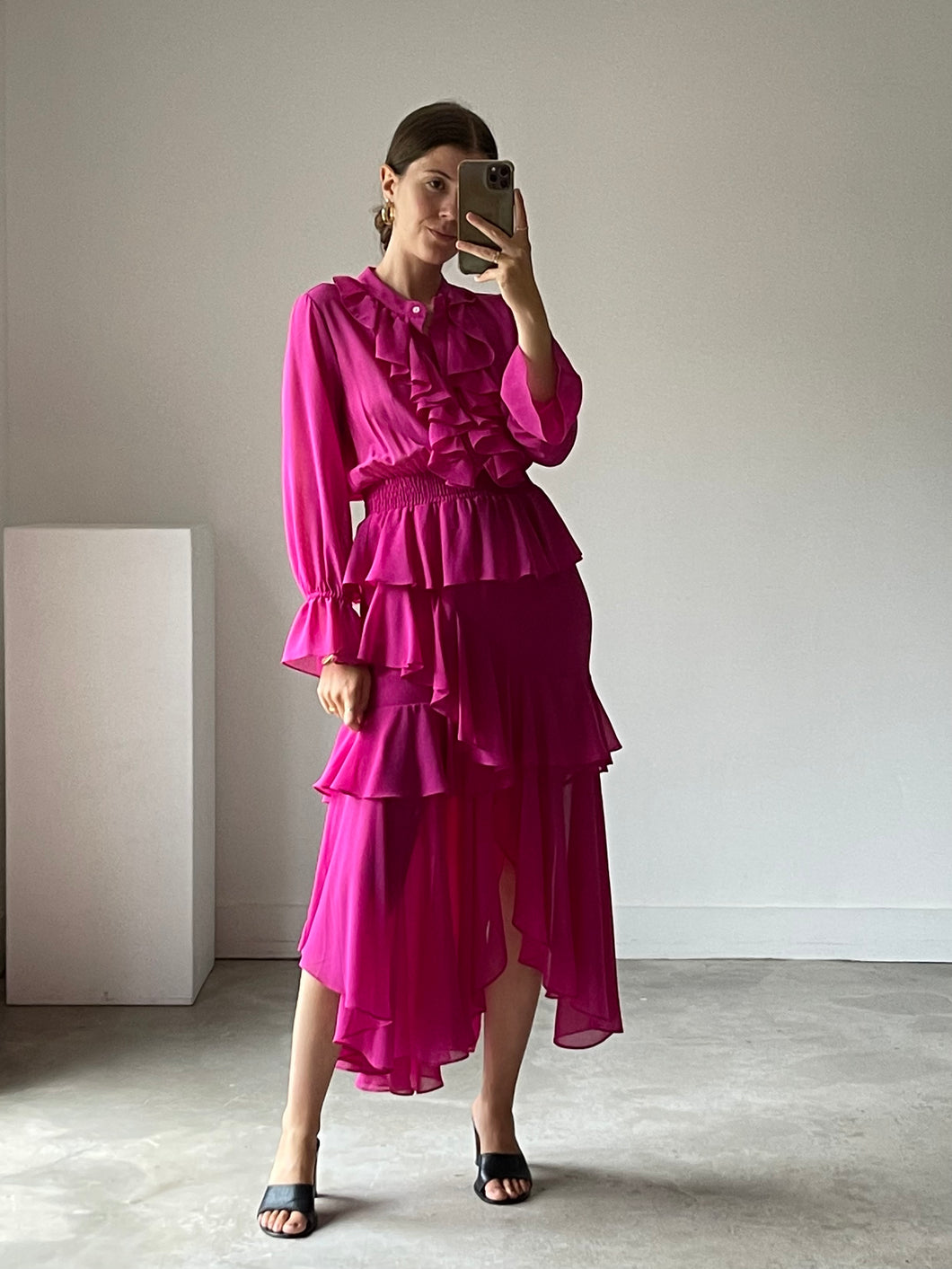 MISA Pink Frill Dress