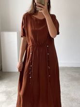 Load image into Gallery viewer, Zara Linen Brown Dress
