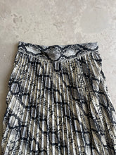 Load image into Gallery viewer, H&amp;M Pleated Snakeskin Skirt
