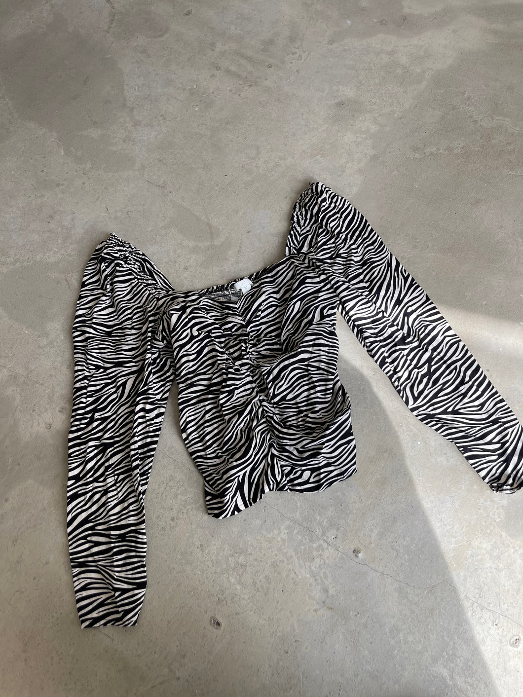 H&M Zebra Print Top