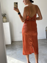 Load image into Gallery viewer, Satin Open Back Dress

