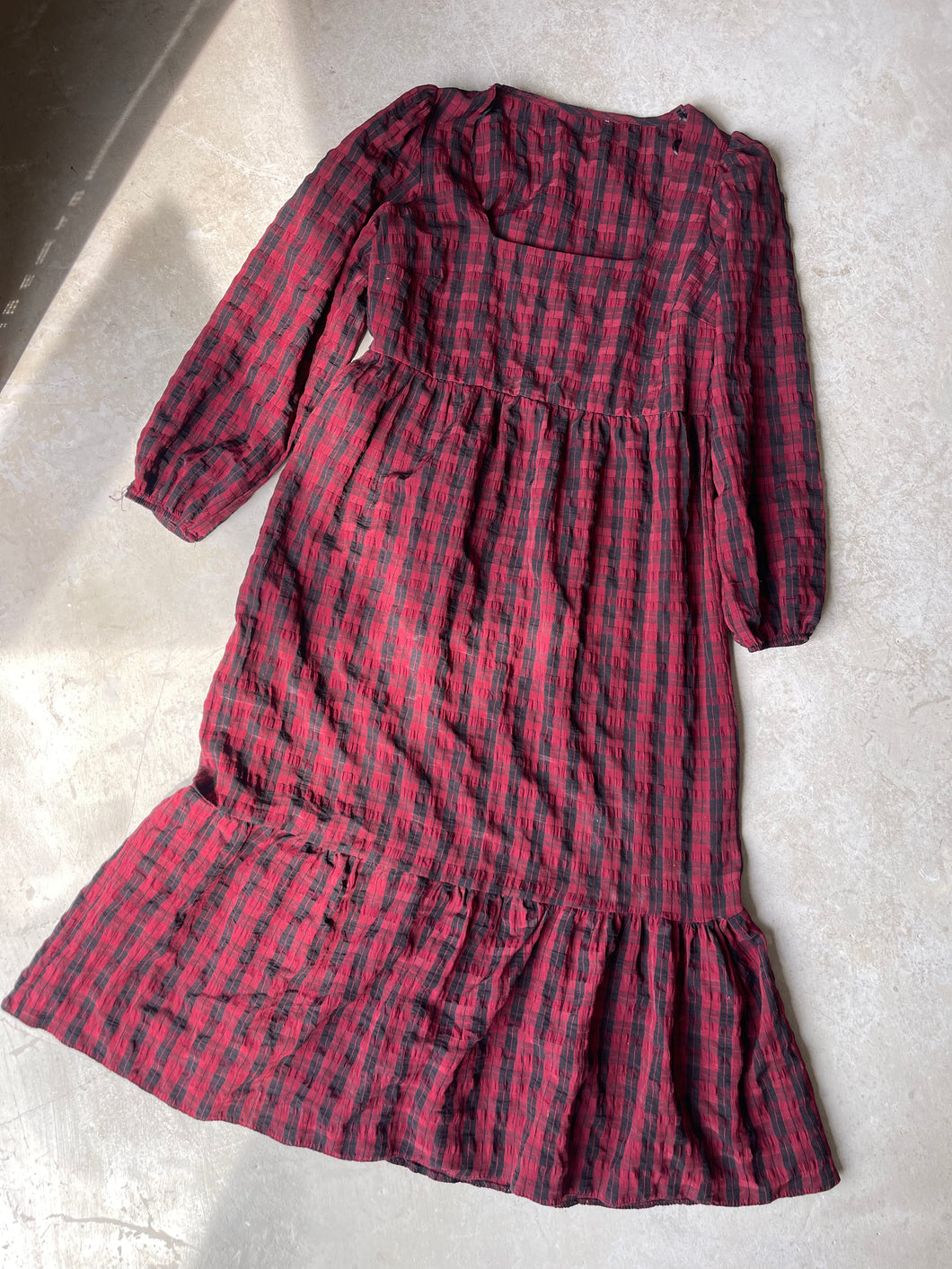 Red & Black Checked Dress
