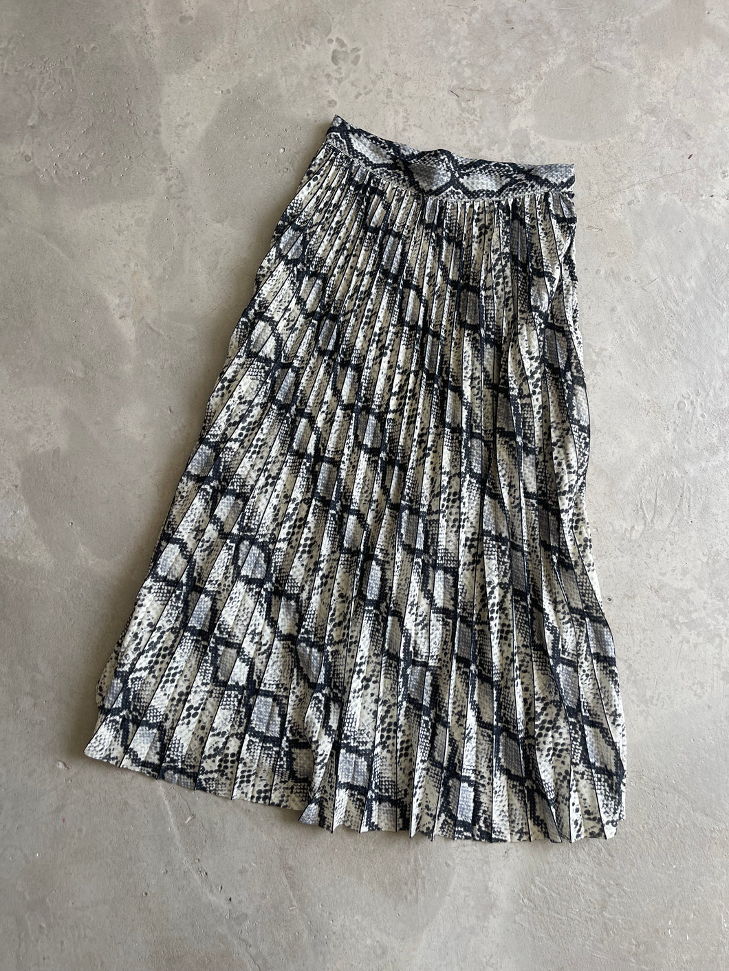 H&M Pleated Snakeskin Skirt