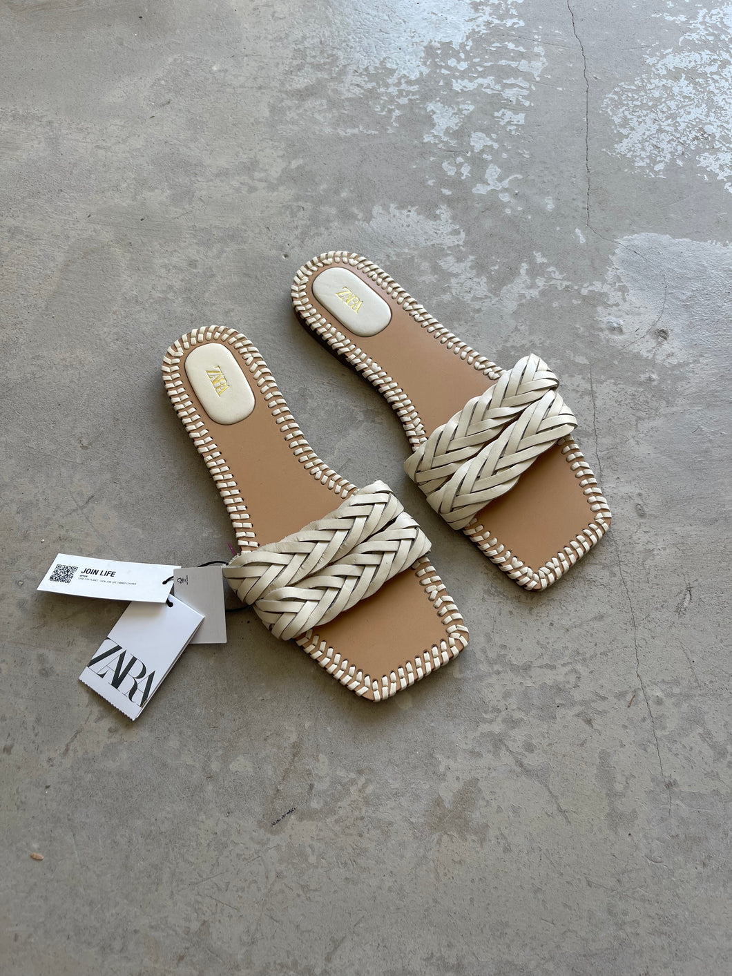 Zara Leather Sandals NEW - UK 8