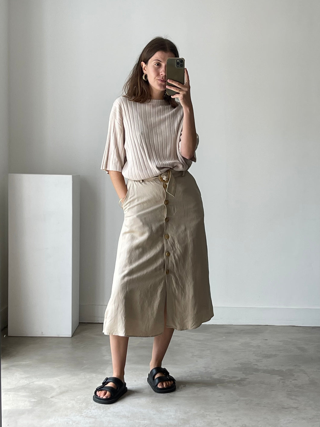 & Other Stories Linen Skirt
