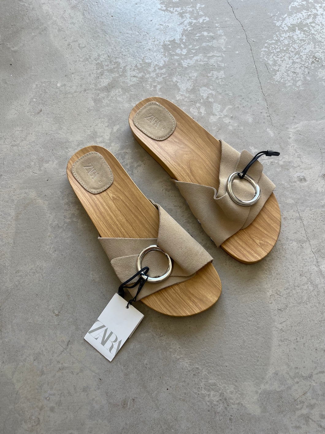 Zara Suede Sandals NEW - UK 8