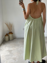 Load image into Gallery viewer, Zara Lime Halter Neck Dress
