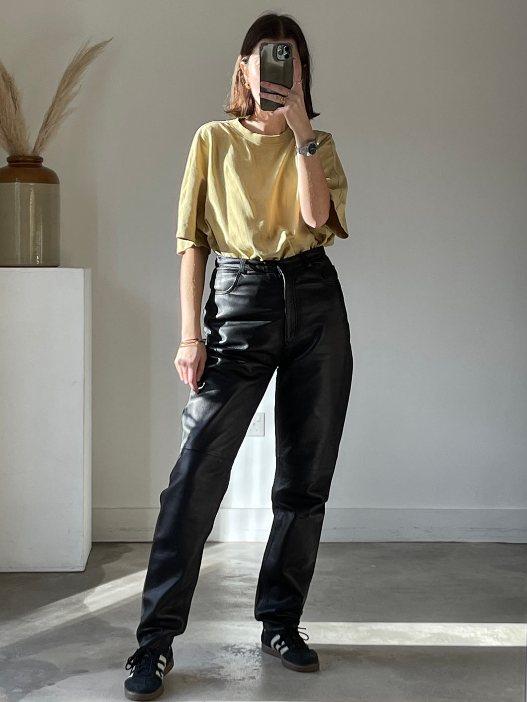 Vintage Real Leather Trousers