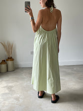 Load image into Gallery viewer, Zara Lime Halter Neck Dress
